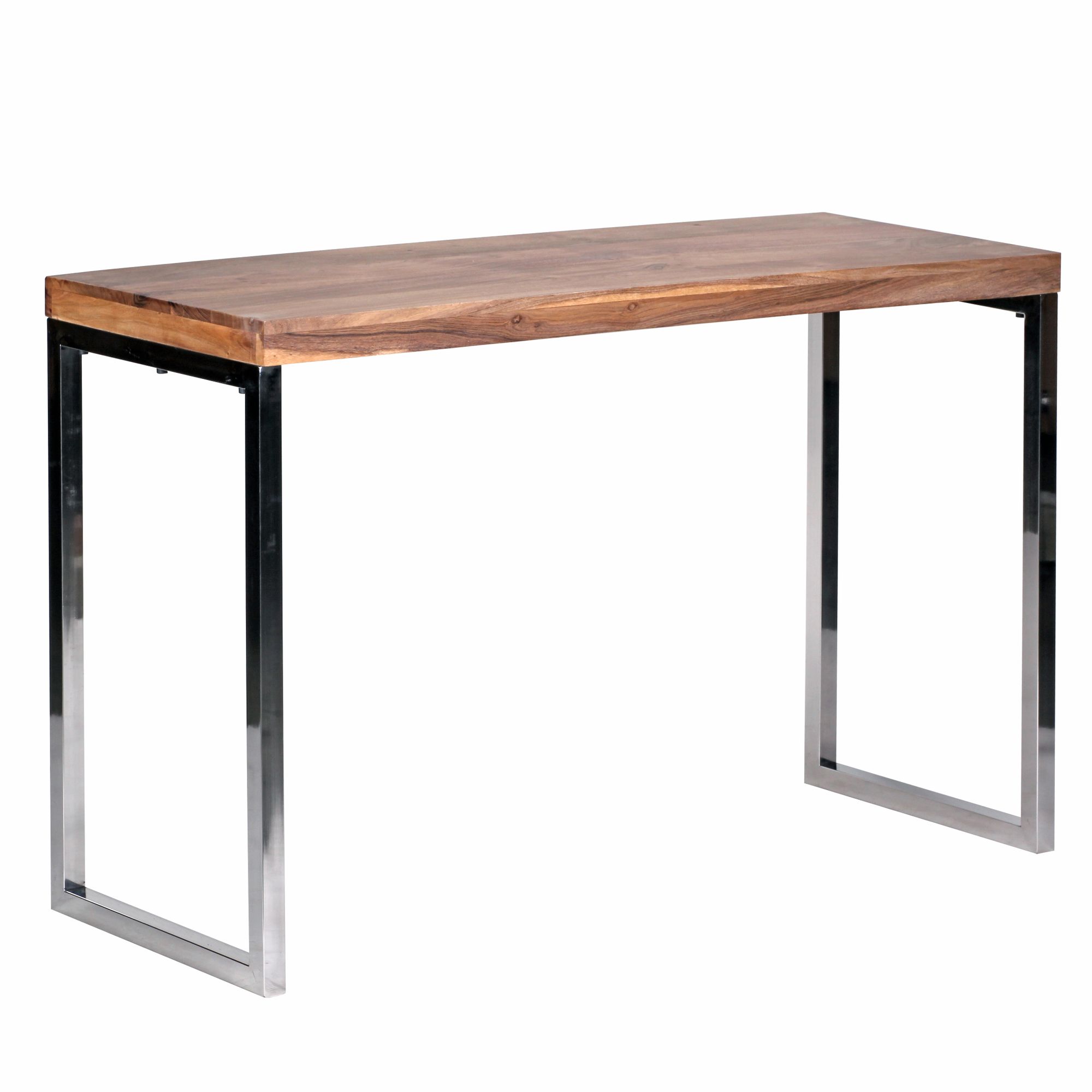 Consoletafel guna massief houten acacia console met metalen poten bureau 120 x 45 cm landelijke dressoir