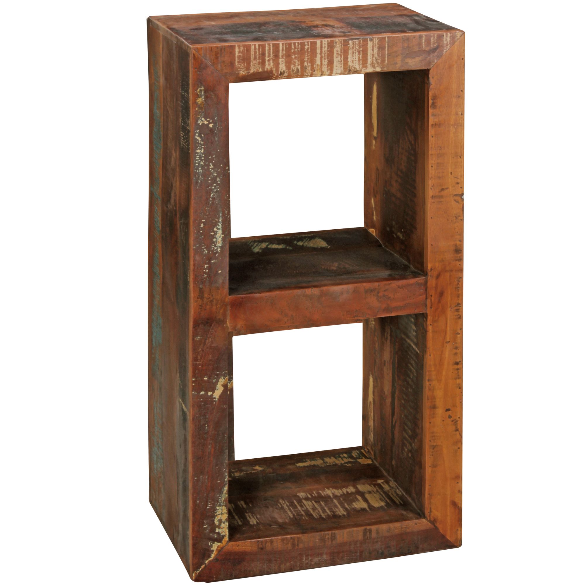 Bijzettafel van gerecycled mangohout bruin 45 x 35 x 90 cm | Vintage shabby chic design