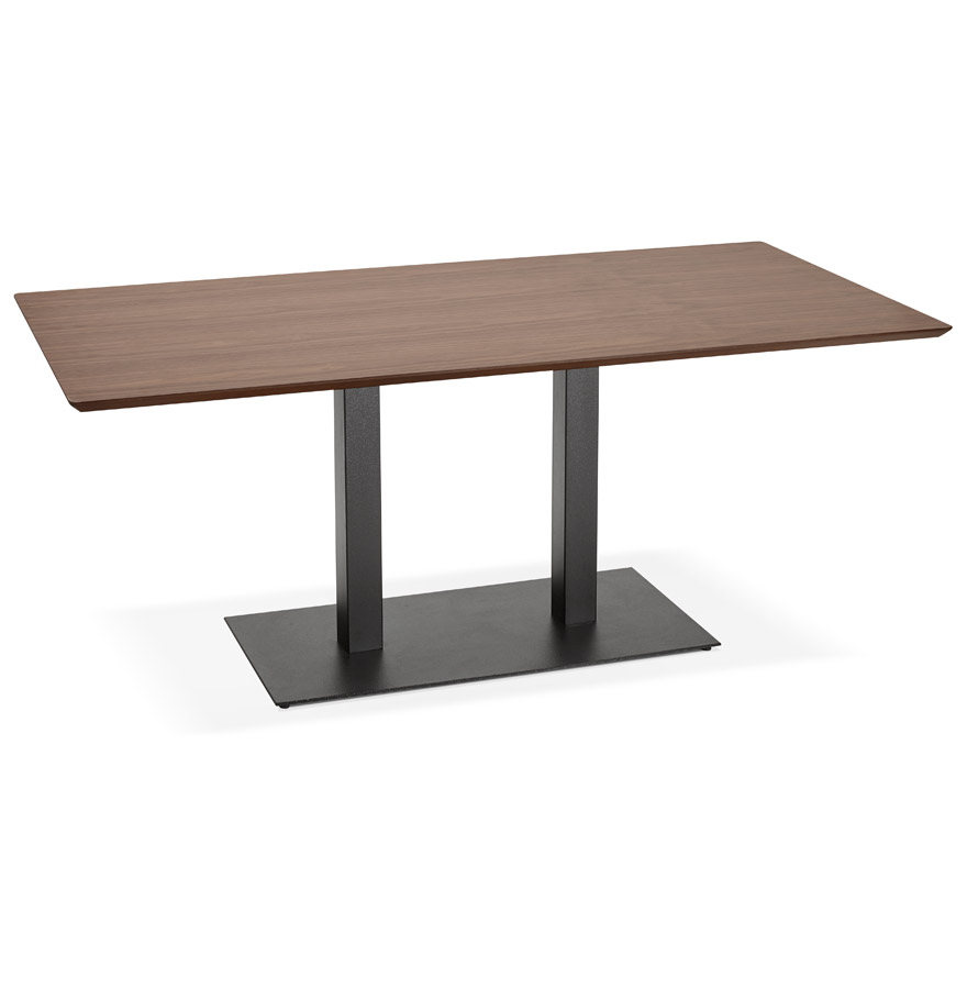 'ZUMBA' houten design tafel / bureau met walnoot afwerking - 180x90 cm