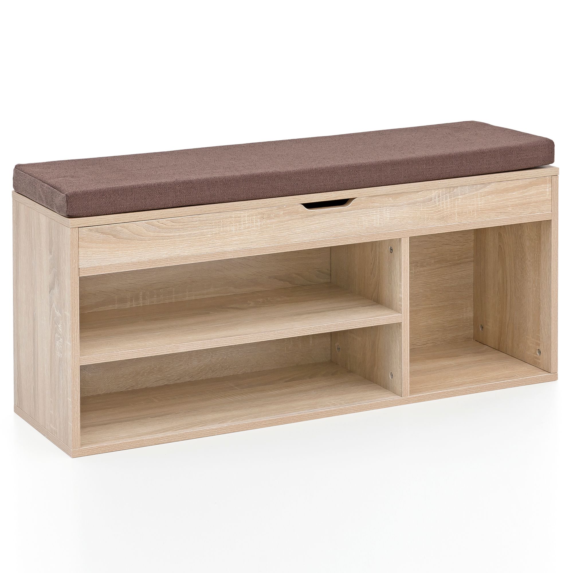Sonoma opbergbank met stoffen zitting | 104x51x32 cm
