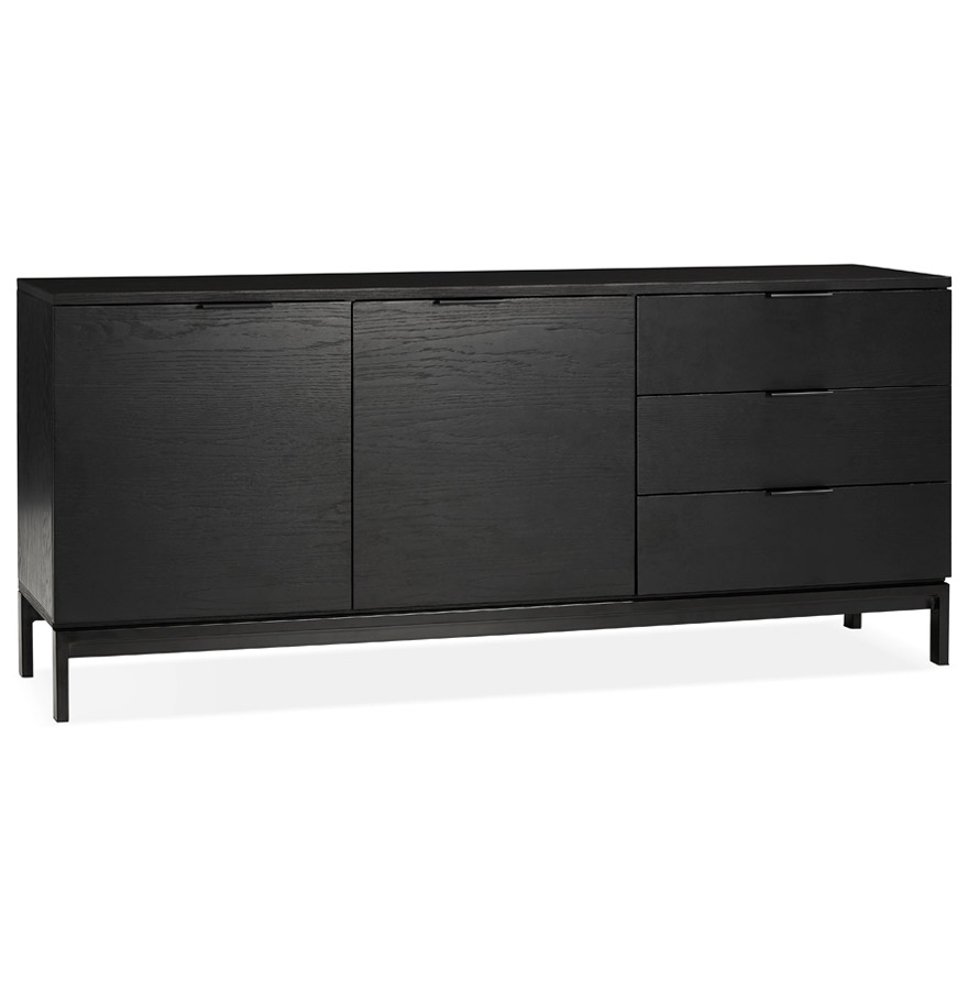 Bahut design 'HIPPIE' in zwart hout