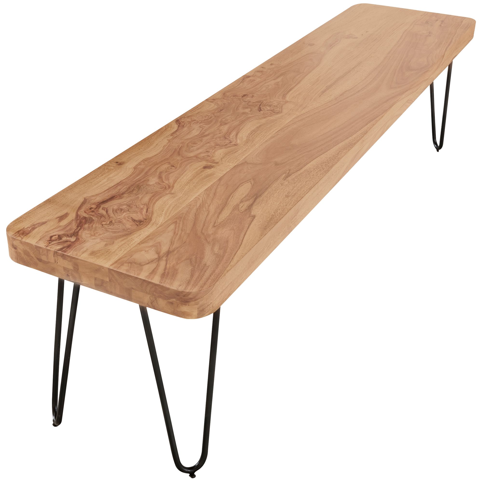 BAGLI Eetkamerbank Massief Hout Acacia | Natuurlijke kleur | 160 x 45 x 40 cm