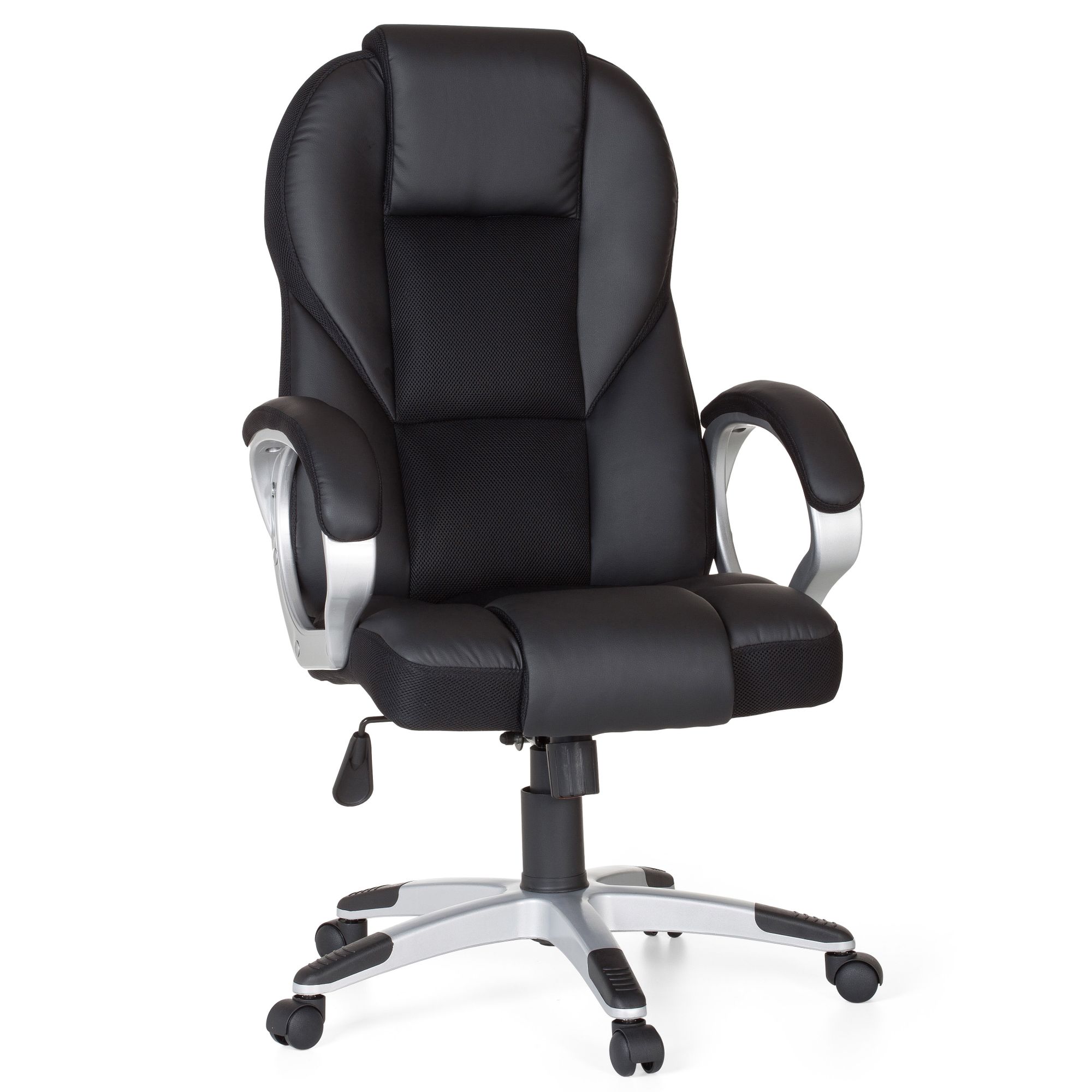 Bureaustoel race black gaming stoel racer executive draaistoel synchroonmechanisme 120kg bureaustoel