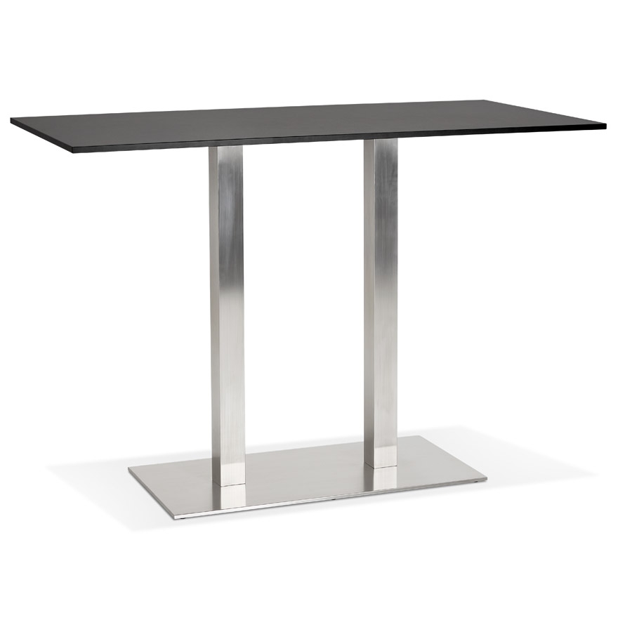 DENVER BAR Hoge Tafel | Zwart Hout | 160x80 cm
