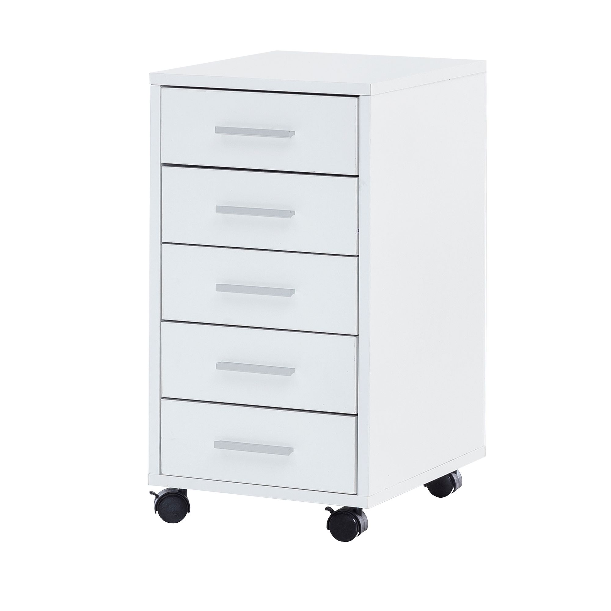 Rolcontainer lisa wit 33 x 63 x 38 cm houten ladekast bureau