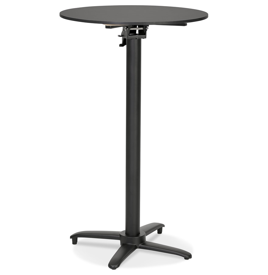 Alterego bartafel PAXTON frame kleur zwart tafelblad zwart