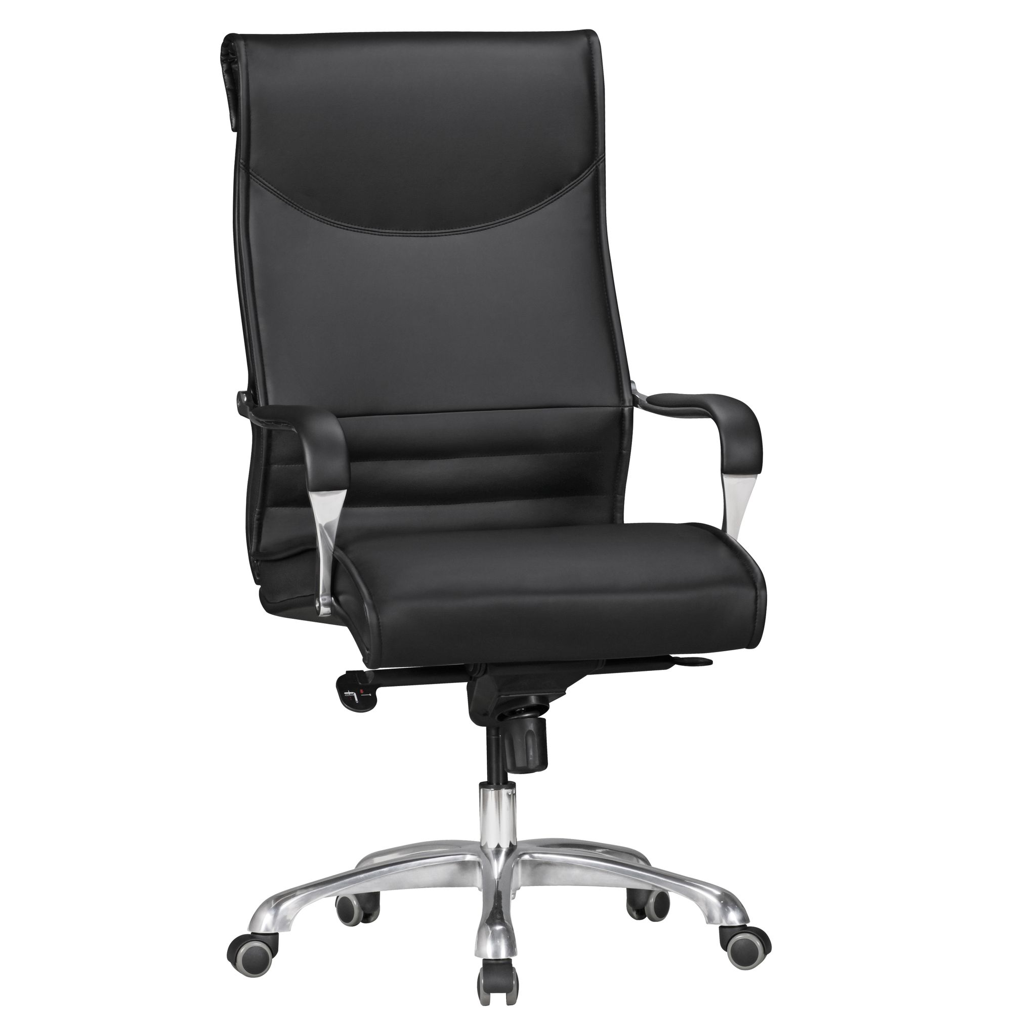BIGBOSS XXL Bureaustoel Zwart Kunstleer | Verstelbare Hoogte 120-126 cm | Max Belastbaar 150 kg
