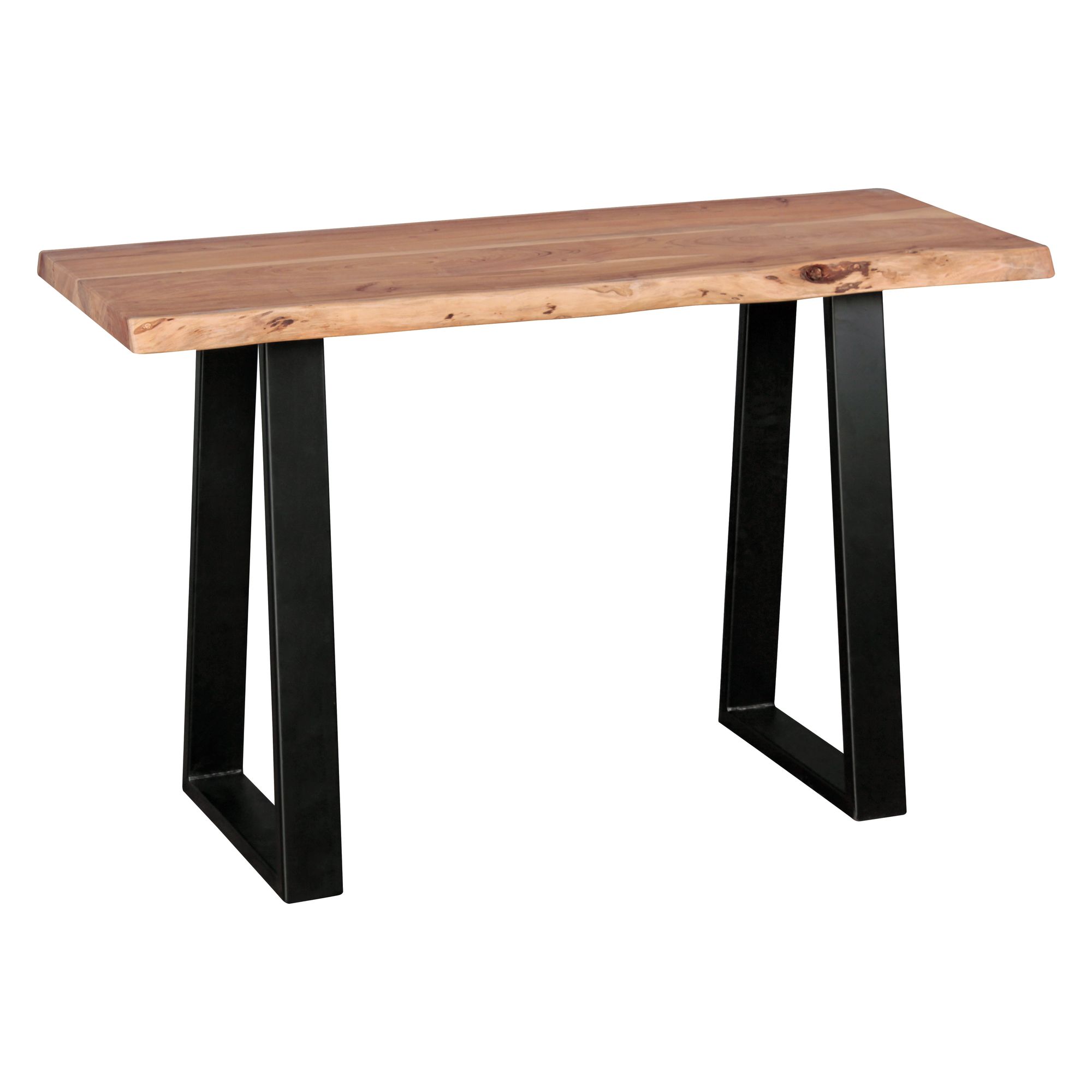 Console tafel log massief houten console acacia secretaris van 120 x 45 cm wane bureau landhaus dressing