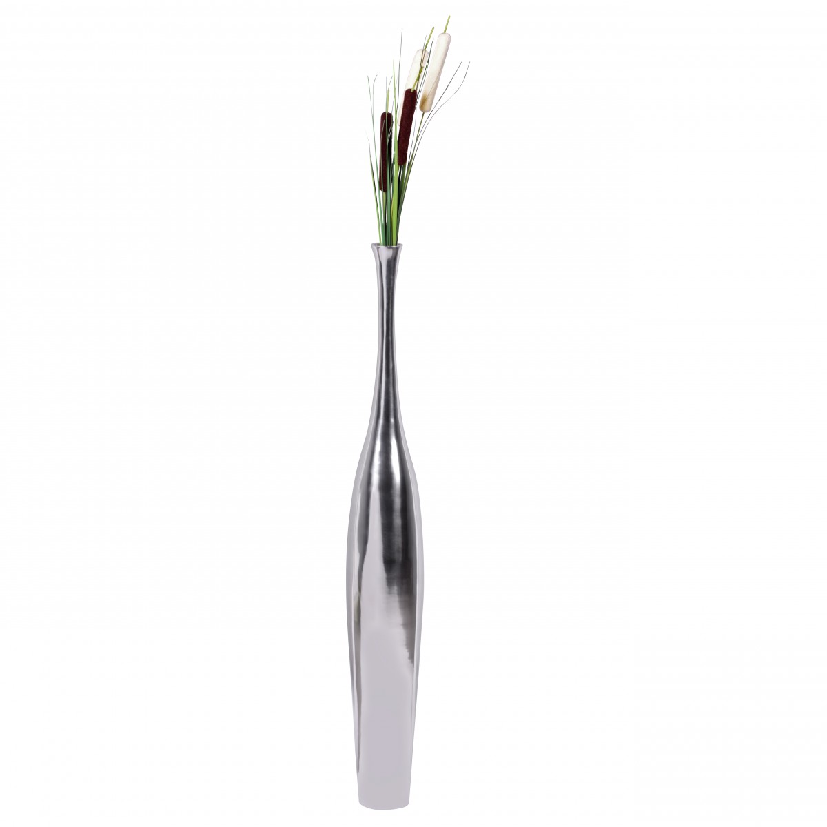 Vaas deco bottle ontwerp l alu aluminium decoratie wohndeko moderne vaas zilver tafeldecoratie designvase