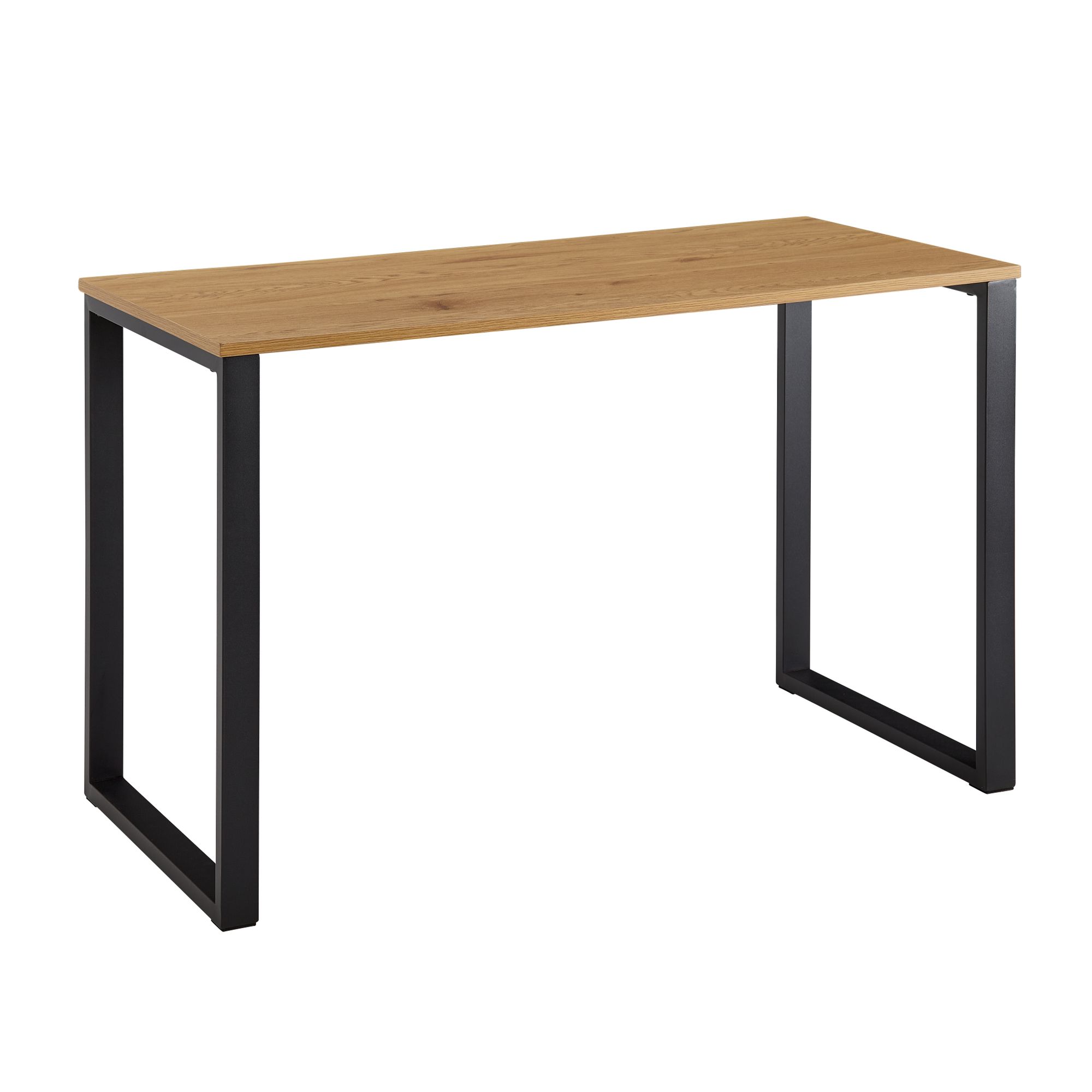 Bureau Eiken Decor / Zwart | 120x60x76 cm | MDF Blad en Metalen Poten
