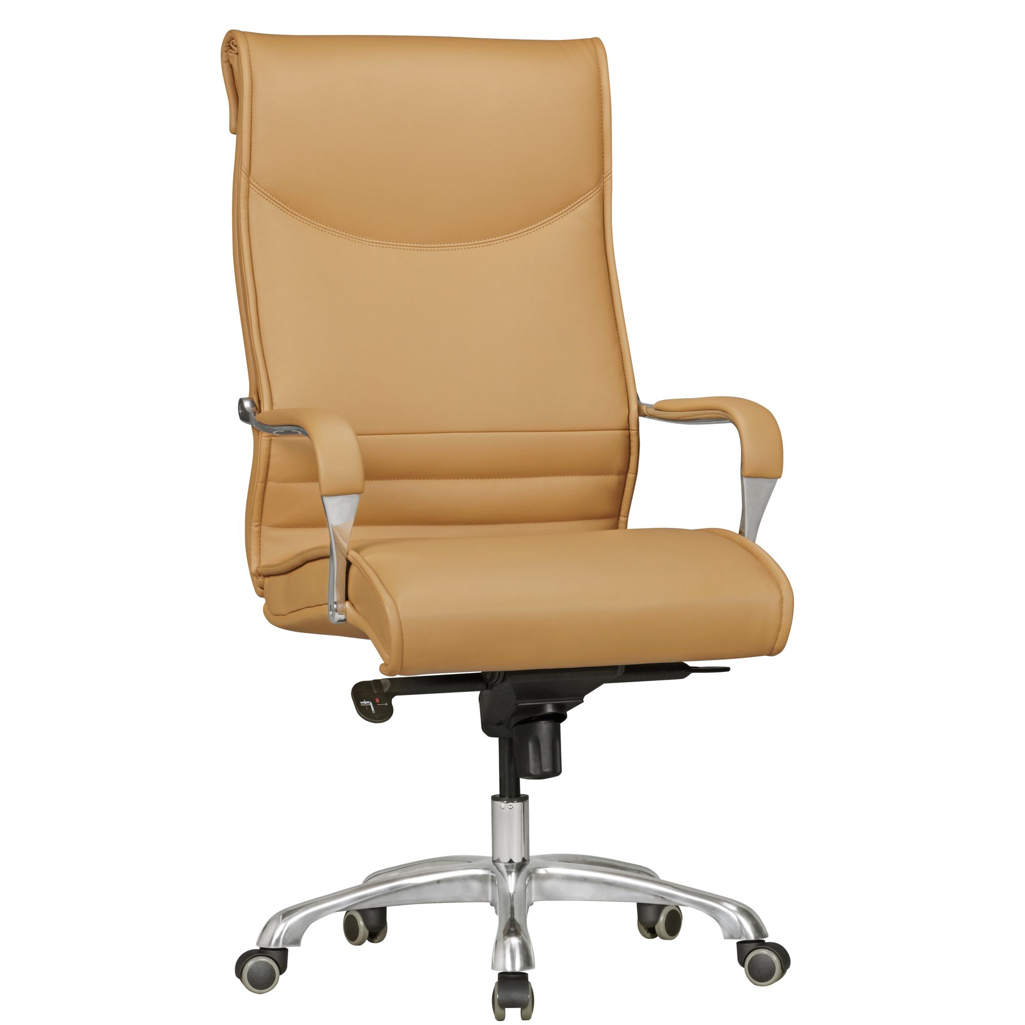 BIGBOSS XXL Bureaustoel | Caramel Kunstleer | Hoogte 120-126 cm, Breedte 61 cm, Diepte 60 cm