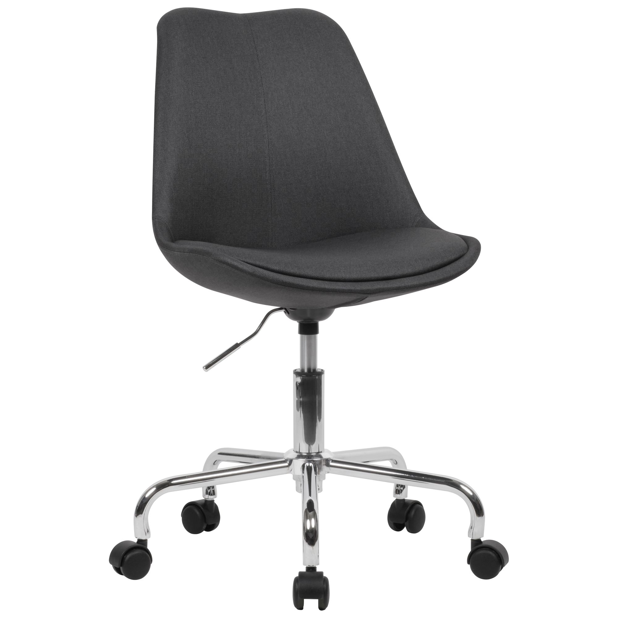 Bureaustoel Zwart Stof | Modern Schelpmodel | 65x84-94x56 cm | Max. belasting 110 kg