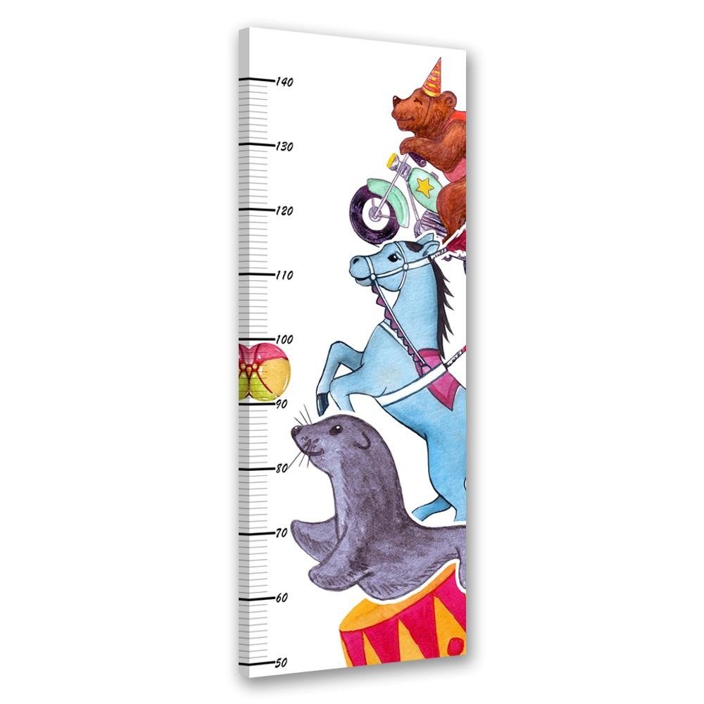 Frame met meter voor het meten van kinderlengte van 40 cm in mdf met dierenmotief