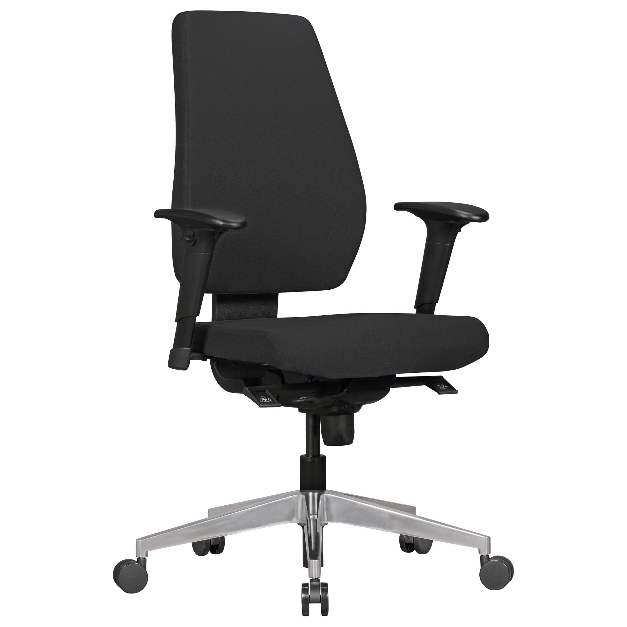Bureaustoel DARIUS | Zwarte stof | Hoogte 101-119 cm, Breedte 63 cm, Zitdiepte 47 cm