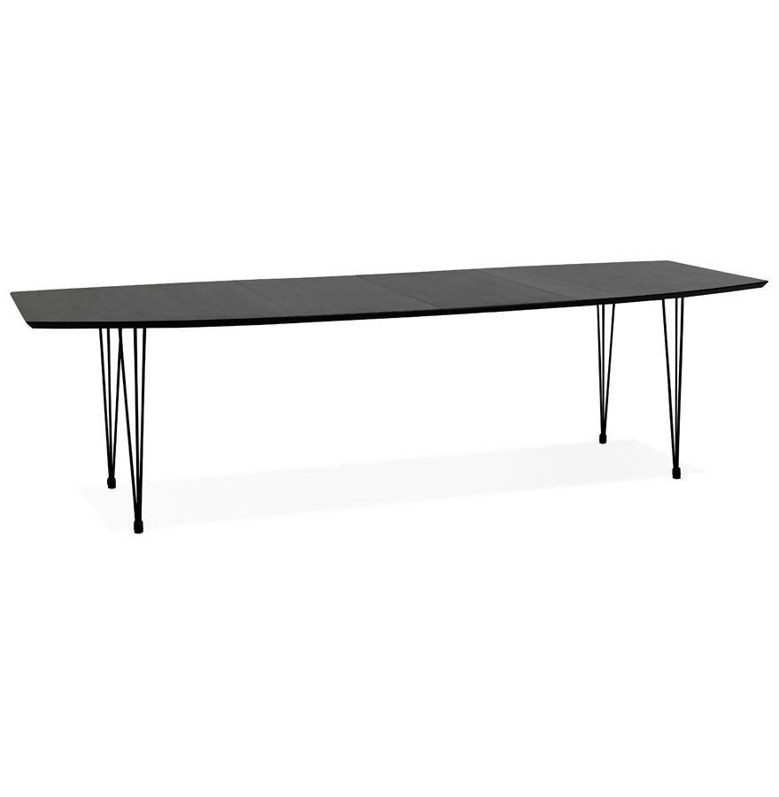 'MOTUS' zwart uitschuifbaar diner /vergadertafel - 170(270)x100 cm
