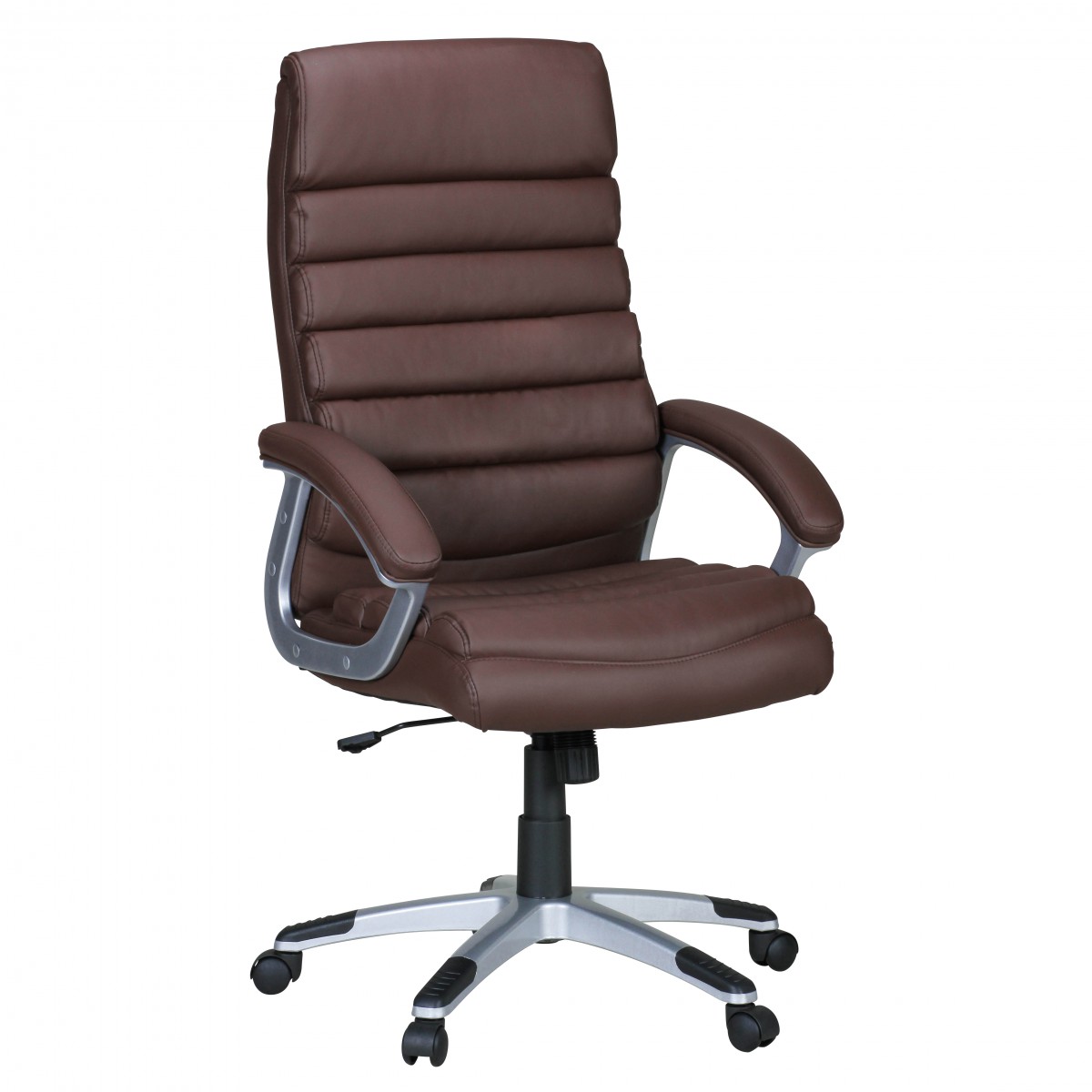 bureaustoel VALENCIA kunstleer Brown ergonomisch met hoofdsteun | Ontwerp van de bureaustoel bureaustoel met tilt-functie | Bureaustoel hoge rugleuning X-XL 120 kg