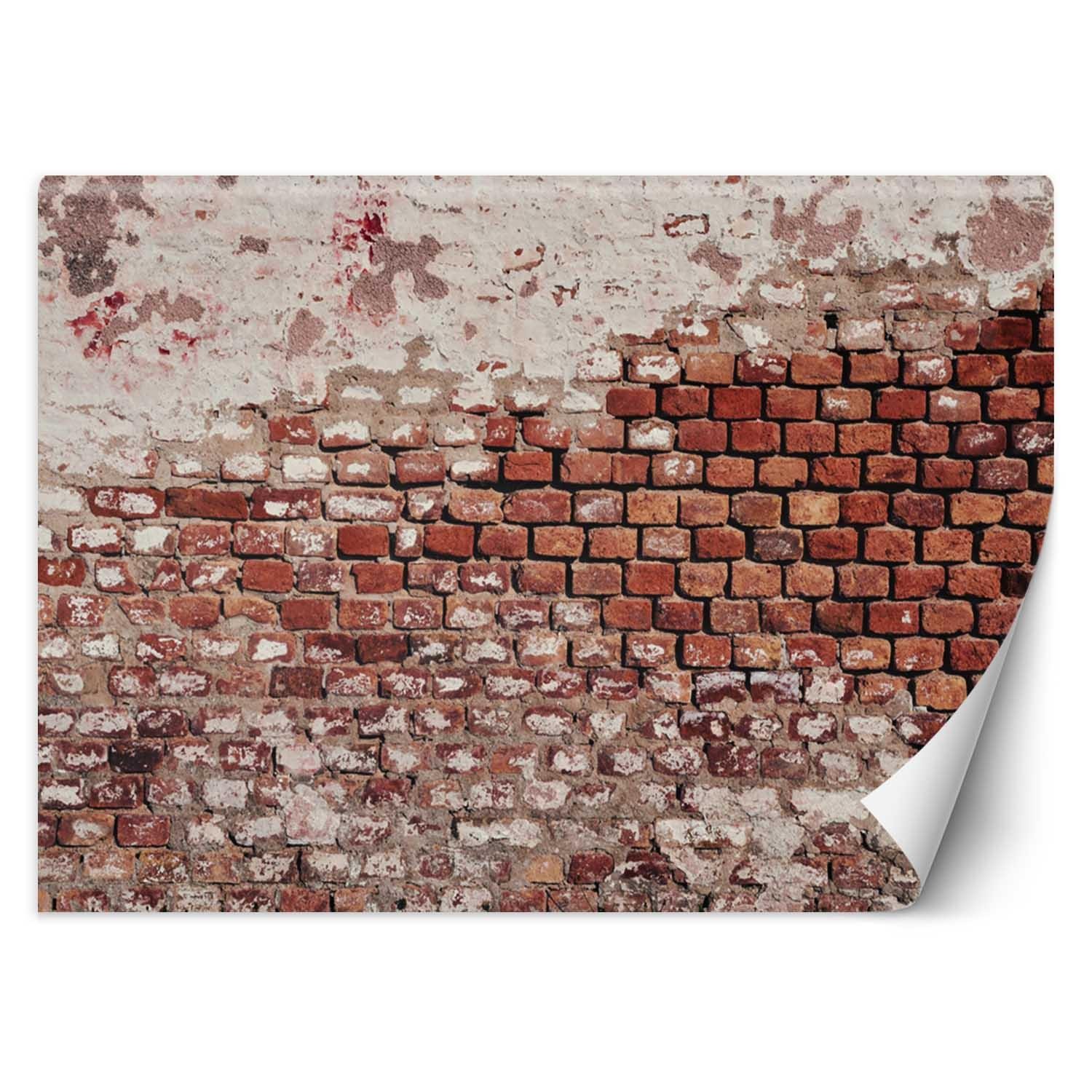 Decoratieve muurfoto van 100 cm op canvas met oud baksteenpatroon
