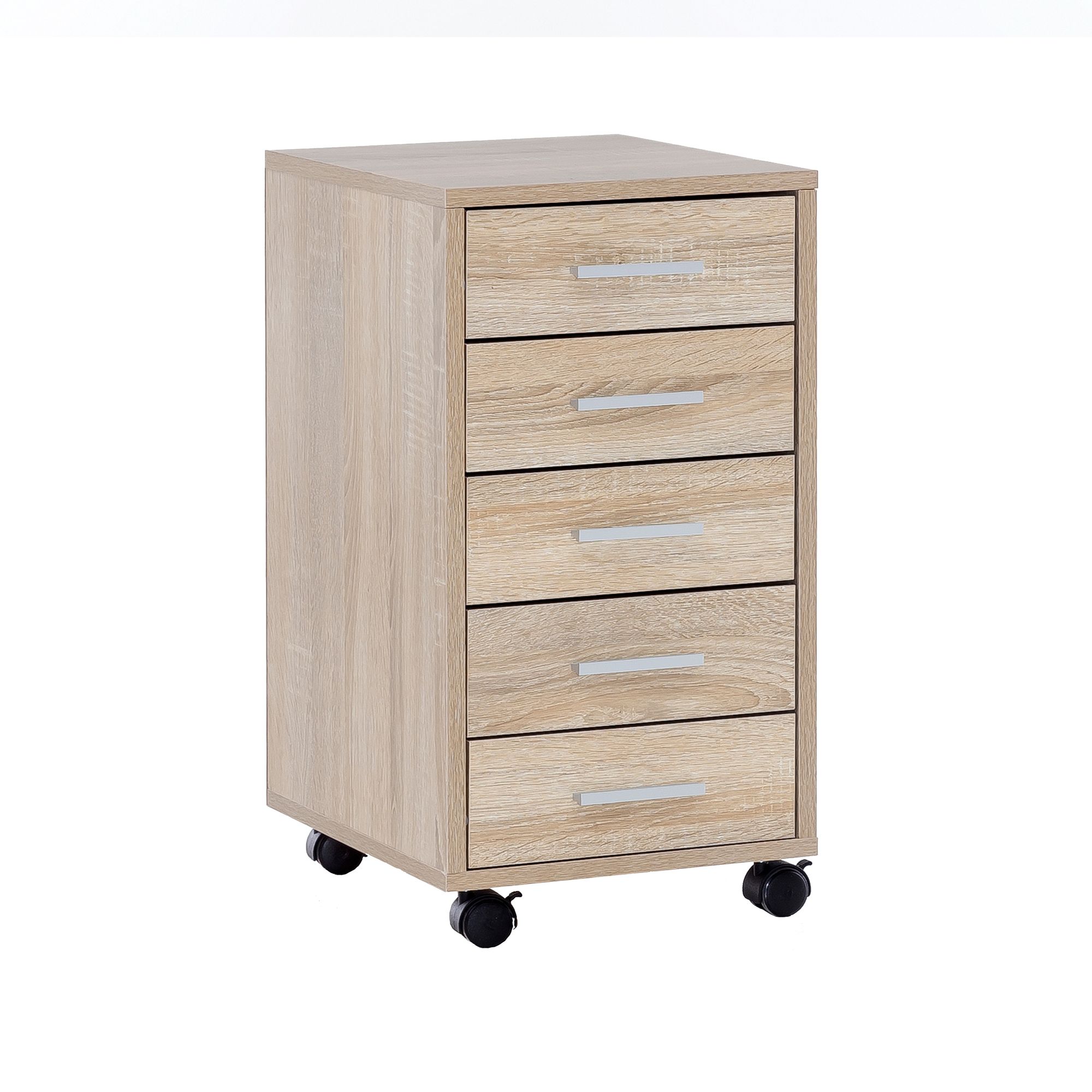 Rolcontainer lisa sonoma 33 x 63 x 38 cm houten ladekast bureau