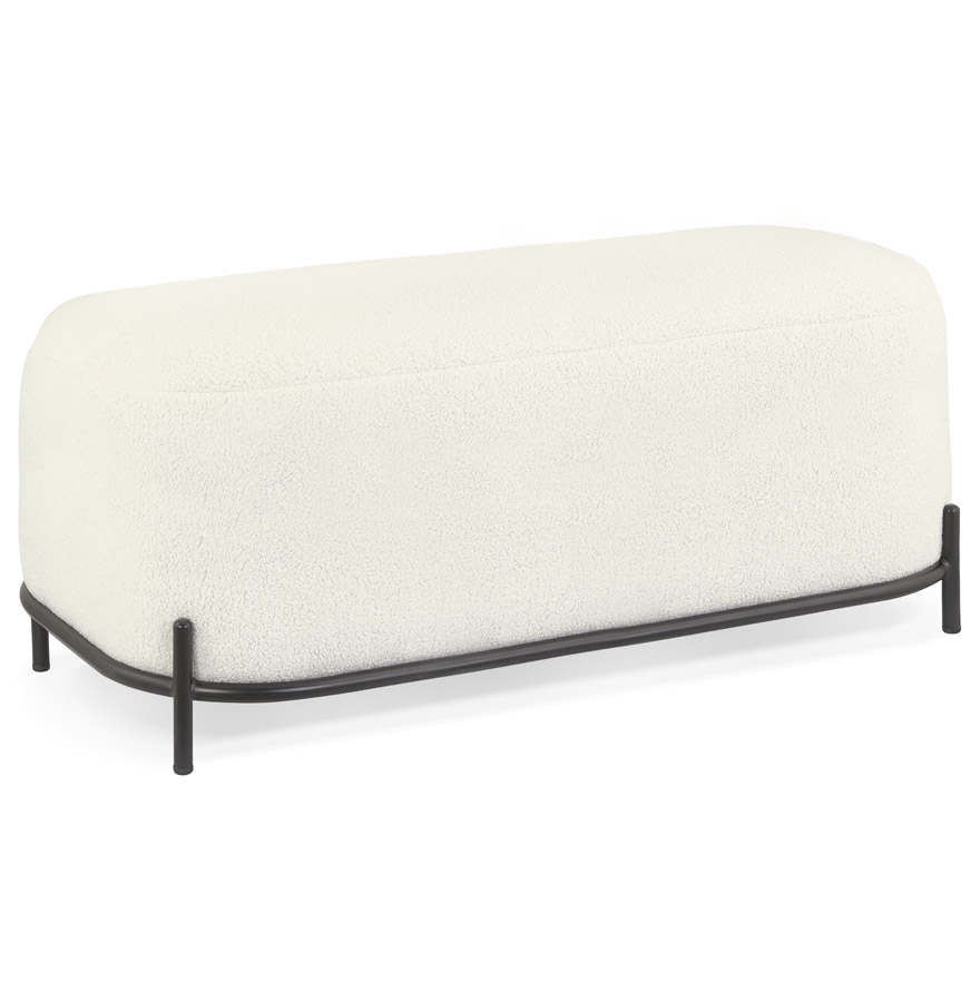 Alterego kruk ORSO BIG frame kleur zwart zitting naturel